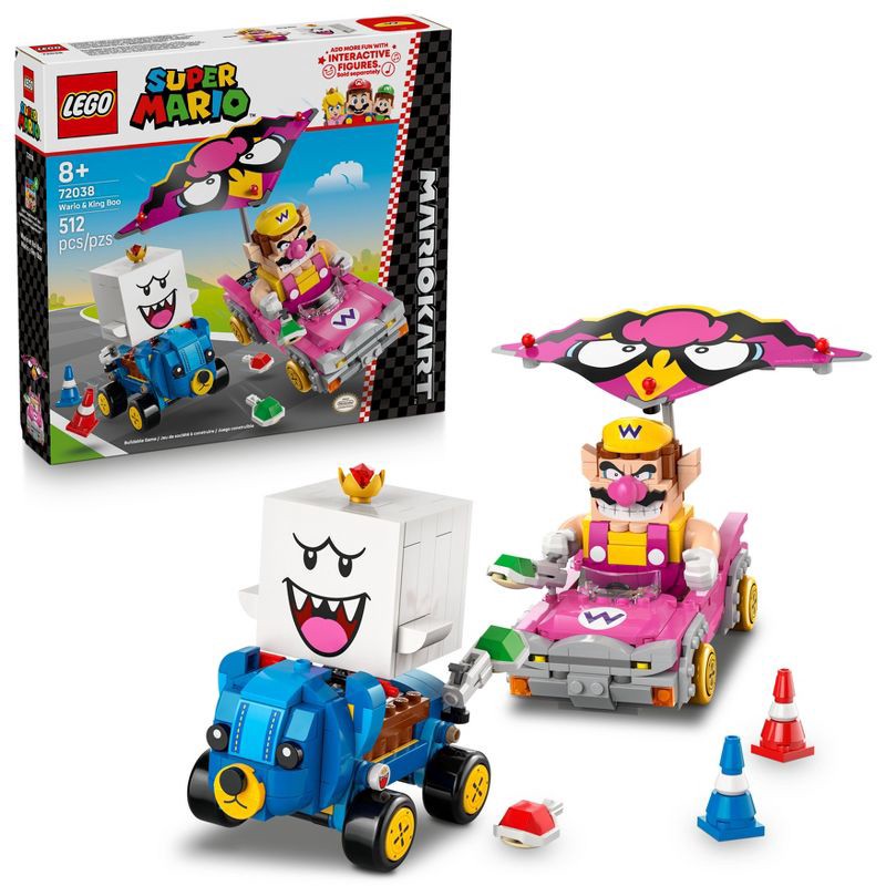 slide 1 of 6, LEGO Super Mario: Mario Kart - Wario & King Boo 72038, 1 ct