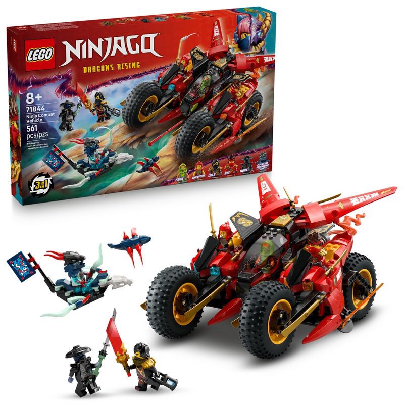 slide 1 of 6, LEGO NINJAGO Ninja Combat Vehicle Building Toy 71844, 1 ct