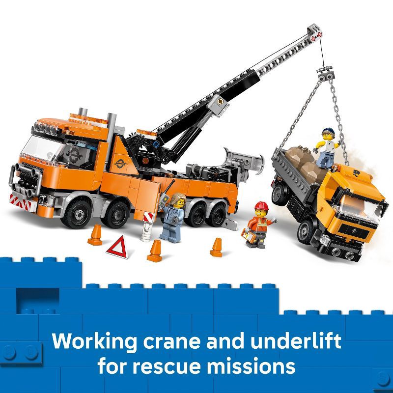 slide 3 of 6, LEGO City Heavy-Duty Recovery Tow Truck with Crane 60467, 1 ct