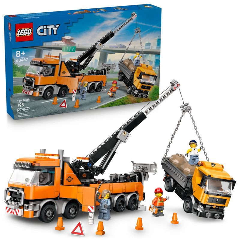 slide 1 of 6, LEGO City Heavy-Duty Recovery Tow Truck with Crane 60467, 1 ct