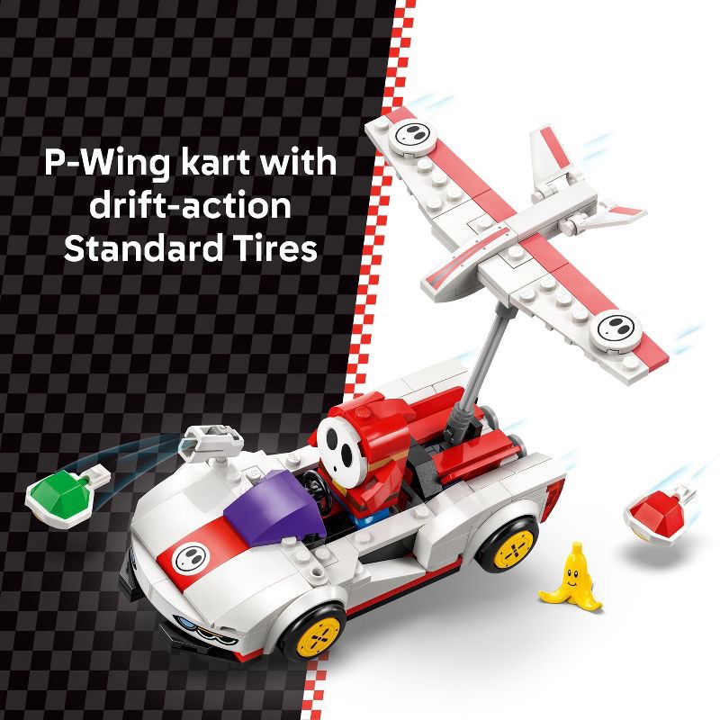 slide 3 of 7, LEGO Super Mario: Mario Kart – Shy Guy & P-Wing Building Toy, Christmas Gift for Kids' - 72045, 1 ct