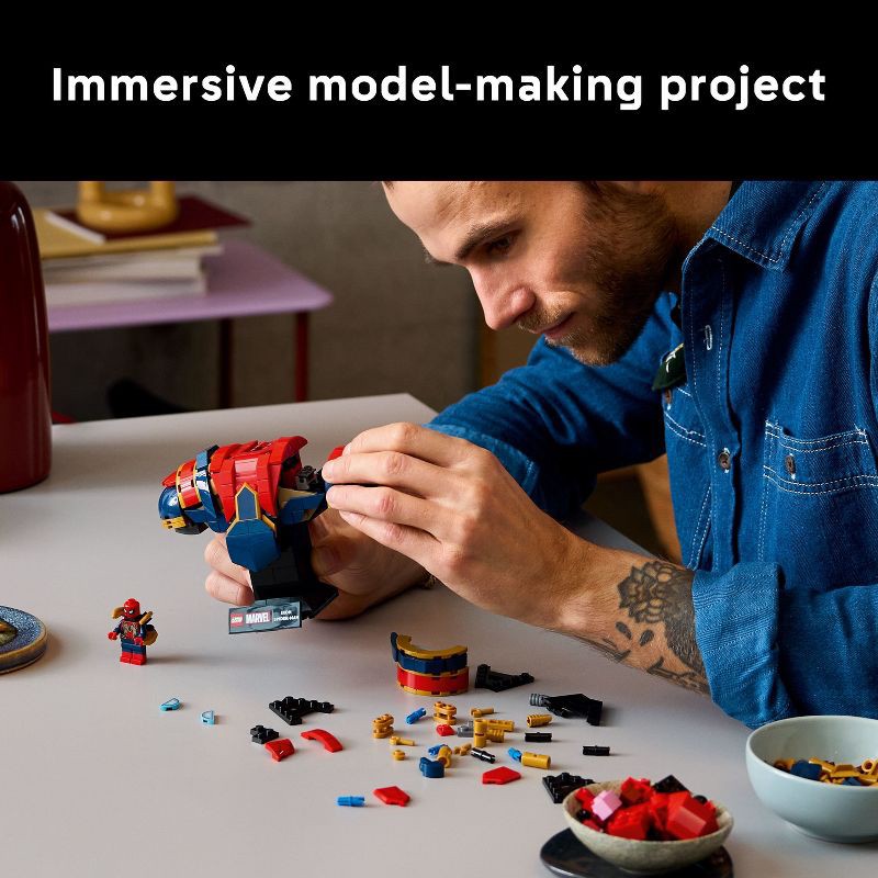 slide 3 of 7, LEGO Marvel Iron Spider-Man Bust Building Kit for Adults 76326, 1 ct