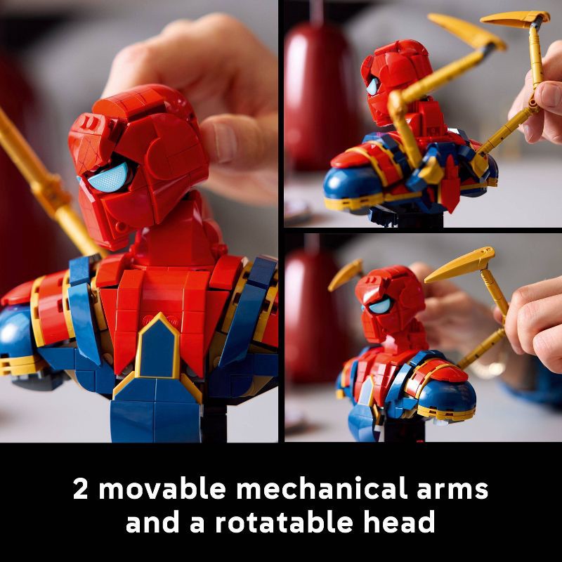 slide 4 of 7, LEGO Marvel Iron Spider-Man Bust Building Kit for Adults 76326, 1 ct