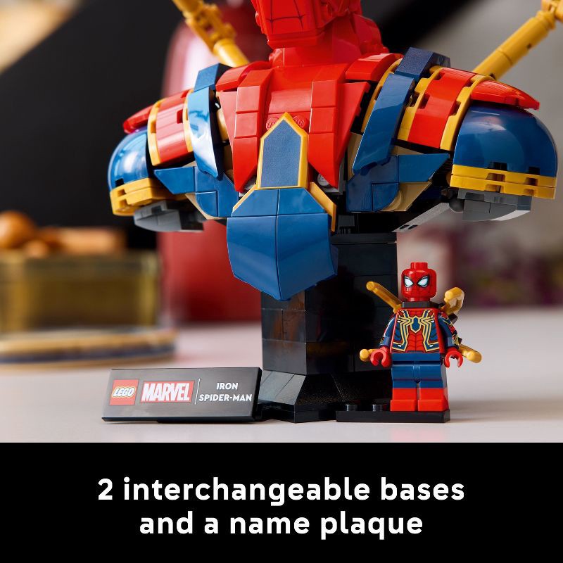 slide 6 of 7, LEGO Marvel Iron Spider-Man Bust Building Kit for Adults 76326, 1 ct
