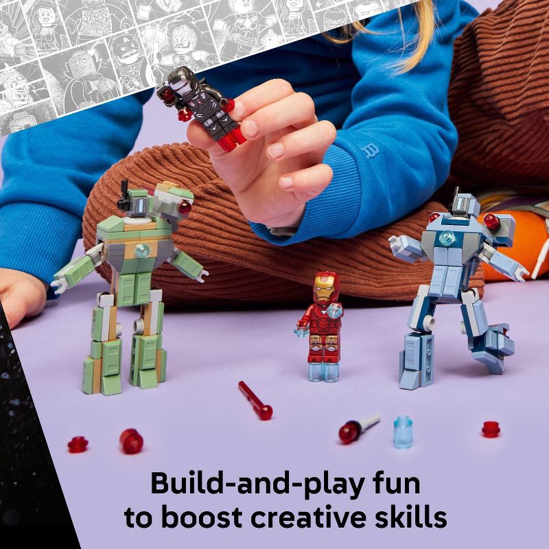 slide 4 of 6, LEGO Marvel Iron Man & War Machine vs Hammer Drones 76320, 1 ct