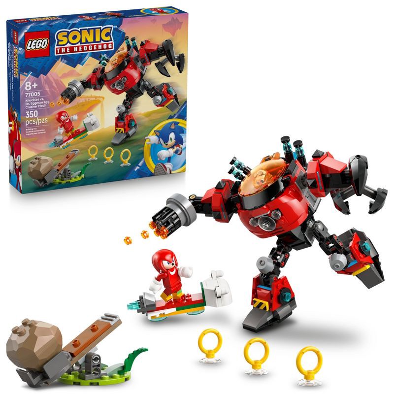 slide 1 of 6, LEGO Sonic the Hedgehog Knuckles vs Dr. Eggman Egg Crusher Mech 77005, 1 ct