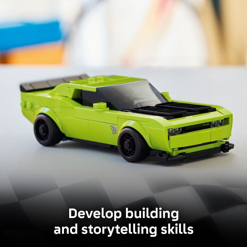 slide 4 of 6, LEGO Speed Champions Dodge Challenger SRT Hellcat Sports Car Building Toy 77237, 1 ct