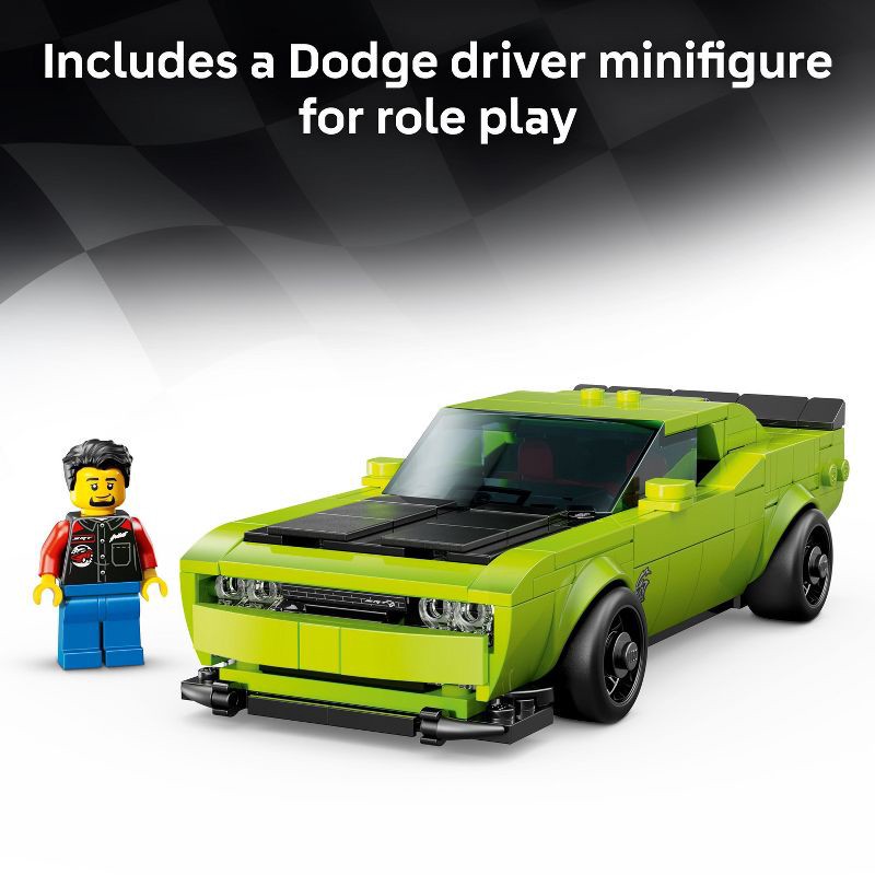 slide 5 of 6, LEGO Speed Champions Dodge Challenger SRT Hellcat Sports Car Building Toy 77237, 1 ct