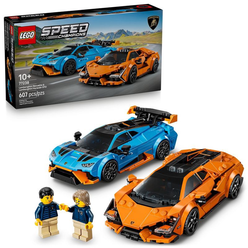 slide 1 of 6, LEGO Speed Champions Lamborghini Revuelto & Huracán STO 77238, 1 ct