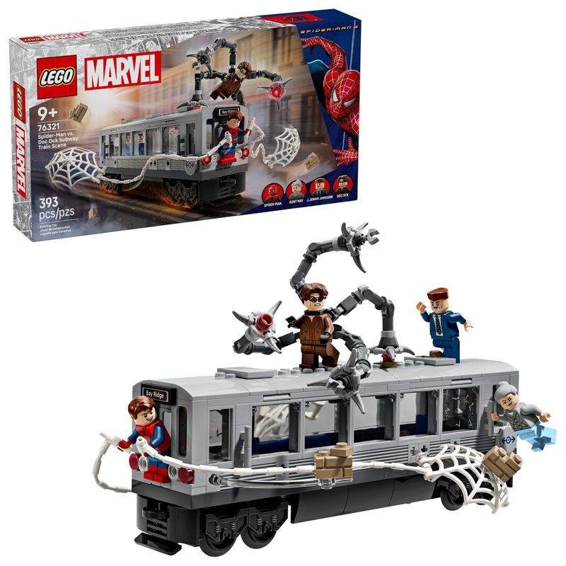 slide 1 of 7, LEGO Marvel Spider-Man vs Doc Ock Subway Train Scene Building Set 76321, 1 ct