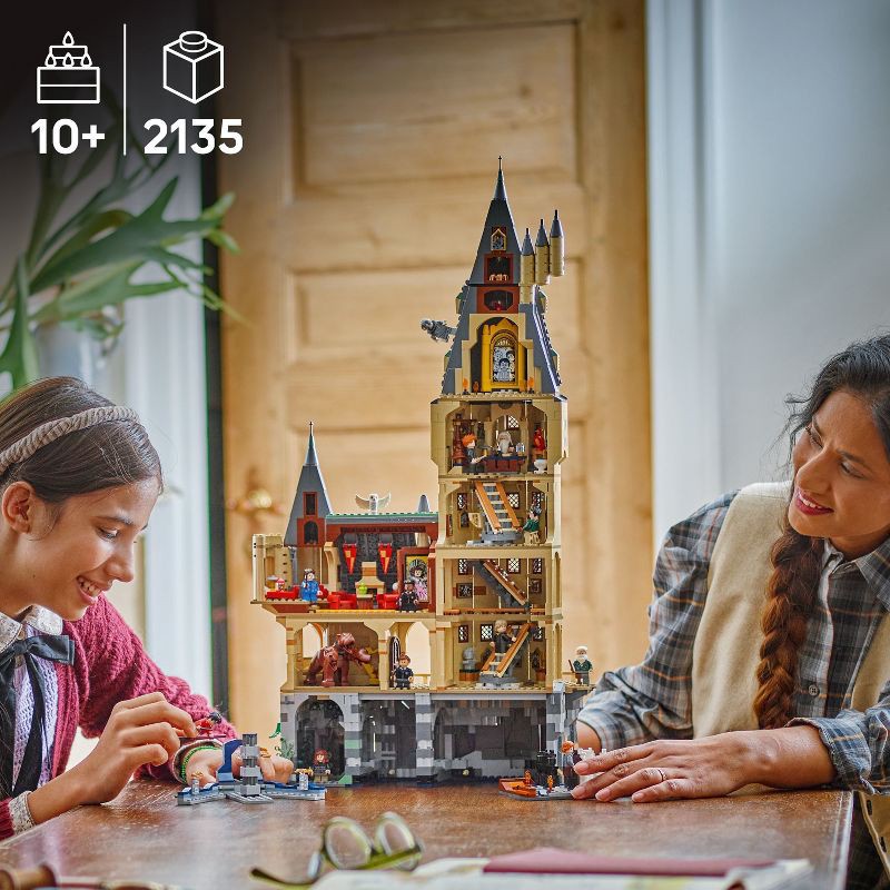 slide 2 of 6, LEGO Harry Potter Hogwarts Castle: The Main Tower Building Kit with 12 Minifigures 76454, 1 ct