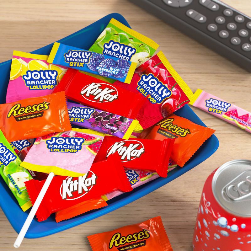 slide 3 of 7, Reese's, Kit Kat and Jolly Rancher Sweets and Chocolate Snack Size Candy Variety Pack - 30.54oz, 30.54 oz