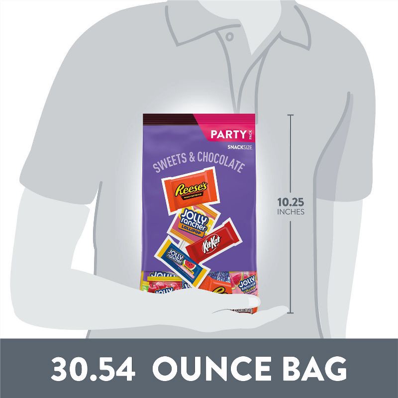 slide 7 of 7, Reese's, Kit Kat and Jolly Rancher Sweets and Chocolate Snack Size Candy Variety Pack - 30.54oz, 30.54 oz