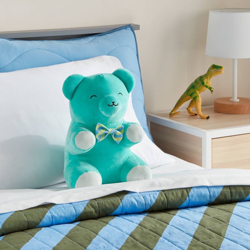 slide 2 of 4, Gummy Bear Light-Up Stuffed Plush Kids' Throw Pillow Blue - Pillowfort™, 1 ct
