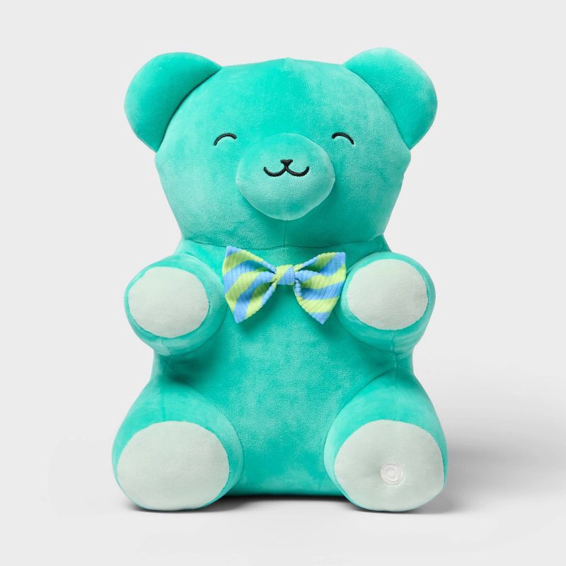 slide 1 of 4, Gummy Bear Light-Up Stuffed Plush Kids' Throw Pillow Blue - Pillowfort™, 1 ct