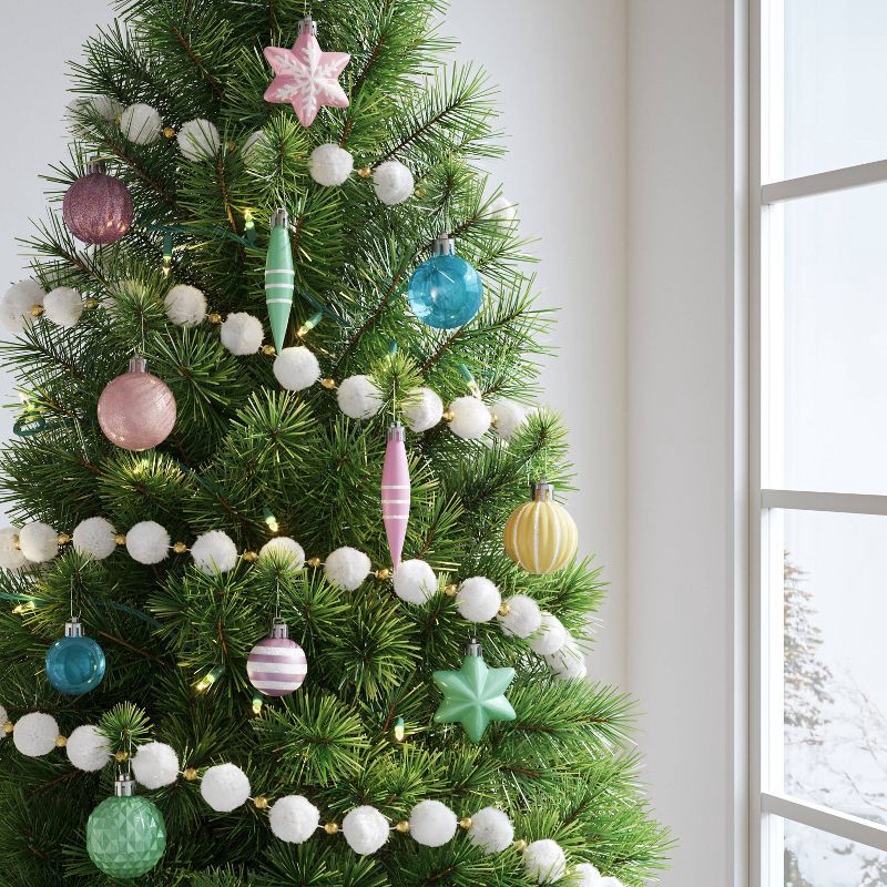 slide 2 of 4, 20ct Christmas Mixed Finial Set Pastel Color - Wondershop™, 20 ct