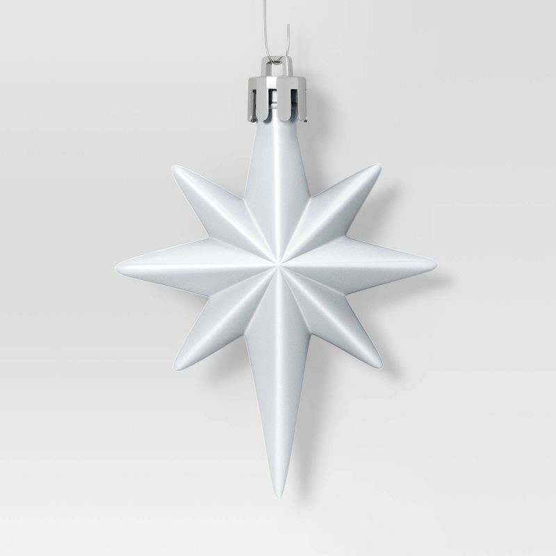 slide 4 of 4, 20ct Christmas Mixed Snowflake Set Dark Blue/Light/Silver - Wondershop™, 20 ct