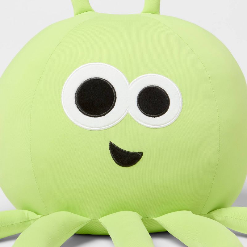 slide 4 of 4, Alien Soothing Weighted Plush Kids' Throw Pillow Green - Pillowfort™, 1 ct