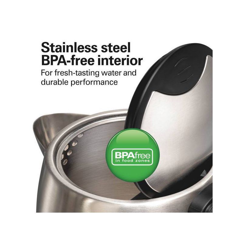 slide 4 of 10, Hamilton Beach 1L Stainless Steel Kettle, 1 liter