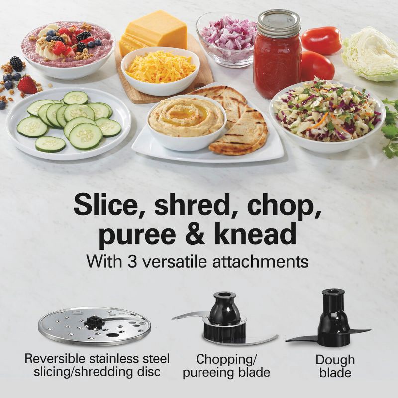 slide 4 of 7, Hamilton Beach 12 Cup Stack and Snap Food Processor, 1 ct