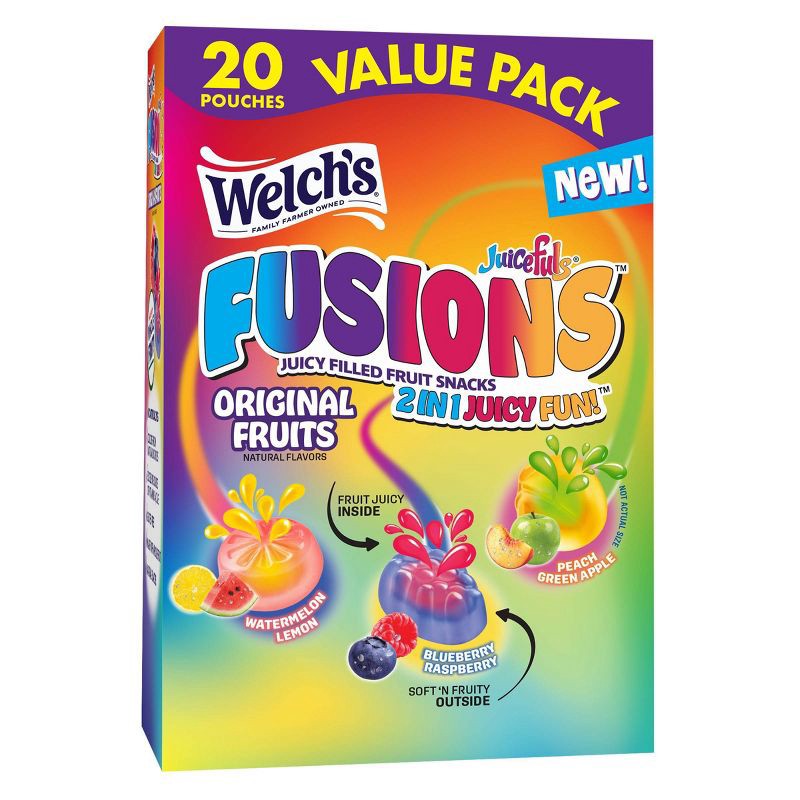 slide 1 of 8, Welch's Juicefuls Fusions Fruit Snacks - 16oz/20ct, 20 ct; 16 oz