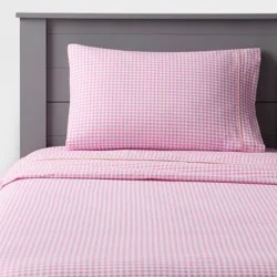 Twin Gingham Kids' Cotton Sheet Set - Pillowfort™