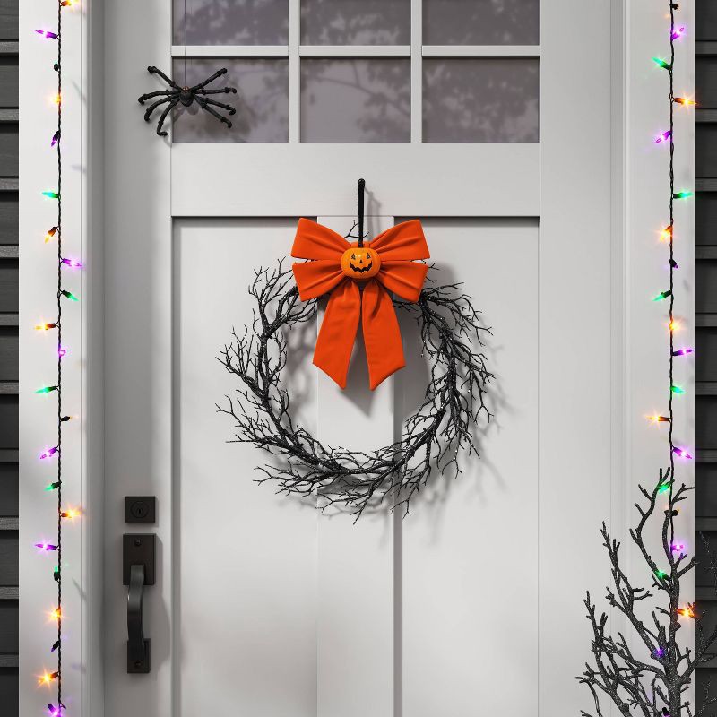 slide 2 of 4, 100ct LED Tri Color Halloween Indoor Outdoor Miniature String Lights Purple/Teal/Black - Hyde and EEK! Boutique™, 100 ct