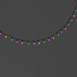 100ct LED Tri Color Halloween Indoor Outdoor Miniature String Lights Purple/Teal/Black - Hyde and EEK! Boutique™