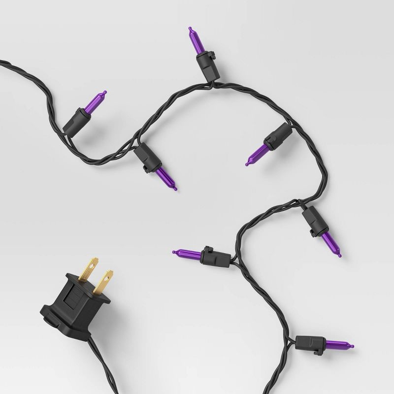 slide 4 of 4, 300ct LED Halloween Indoor Outdoor Miniature String Lights Purple/Black - Hyde and EEK! Boutique™, 300 ct