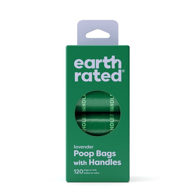 slide 2 of 9, Earth Rated Lavender Scented Handled Dog Waste Disposal Bags Refill Rolls - 120ct, 120 ct