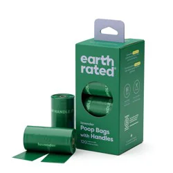 Earth Rated Lavender Scented Handled Dog Waste Disposal Bags Refill Rolls - 120ct