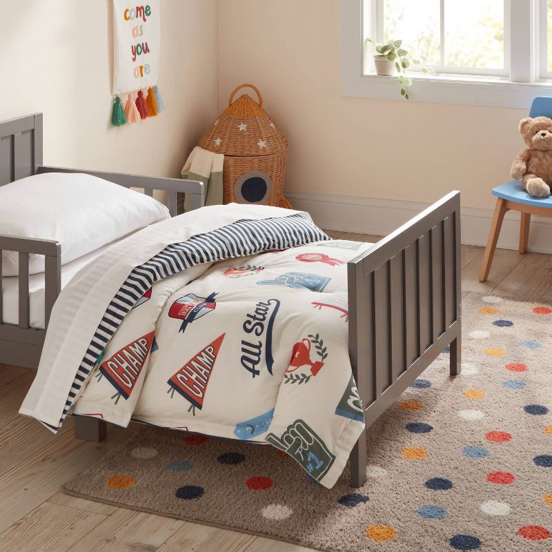 slide 2 of 3, 3pc Full/Queen All Star Sports Kids' Comforter Bedding Set - Pillowfort™, 3 ct