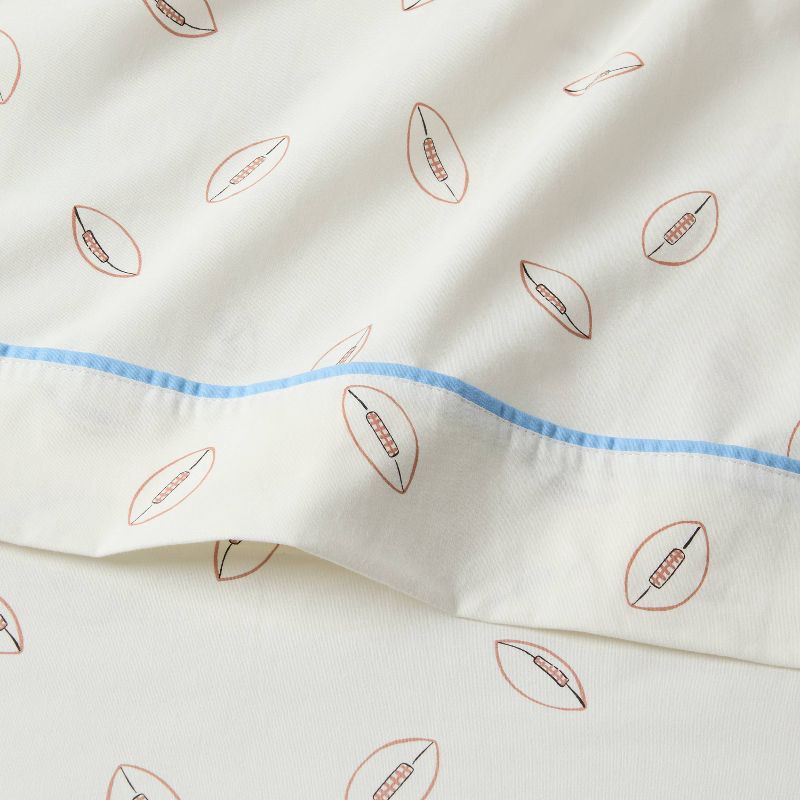slide 3 of 4, Twin Football Kids' Cotton Sheet Set - Pillowfort™, 1 ct