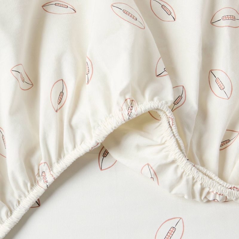 slide 4 of 4, Twin Football Kids' Cotton Sheet Set - Pillowfort™, 1 ct