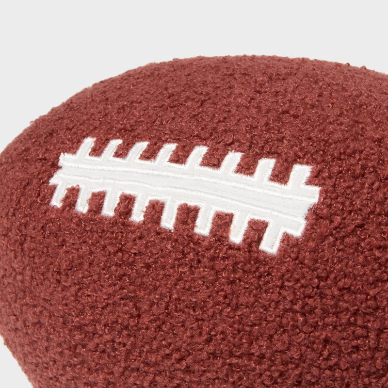 slide 3 of 3, Football Sport Boucle Kids' Decorative Throw Pillow - Pillowfort™, 1 ct
