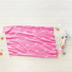 48"x58" Pretty Bow Kids' Throw Blanket Pink - Pillowfort™
