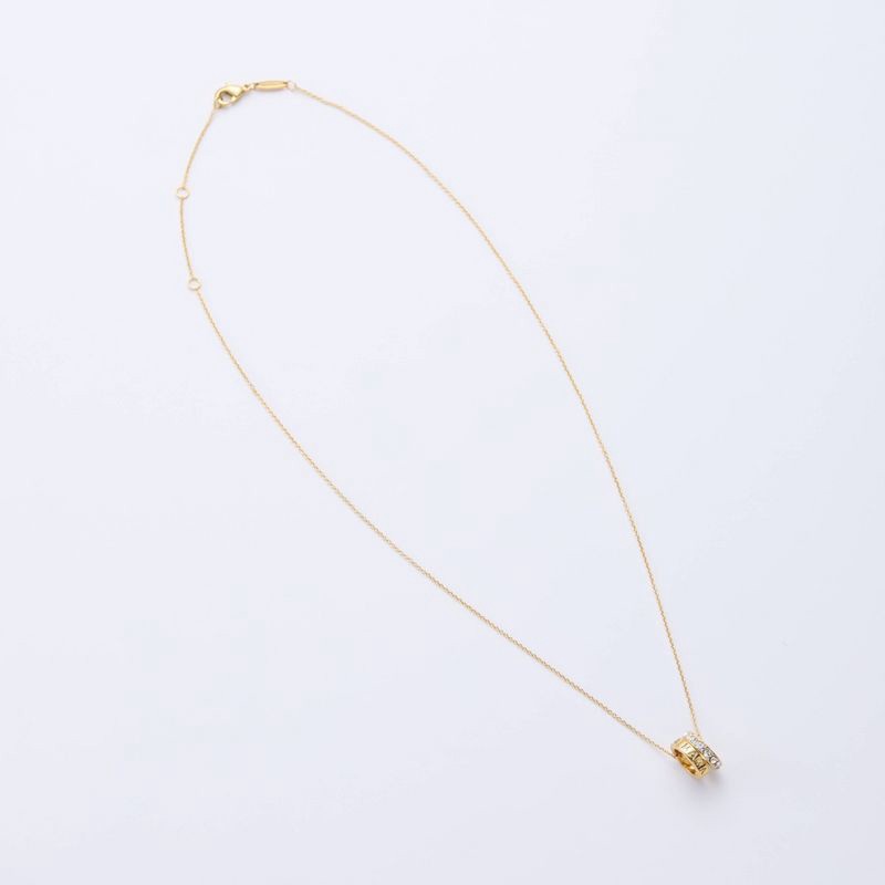 slide 6 of 7, Tiny Tags 14K Gold Ion Plated Rhinestone Cubic Zirconia Mama Circle Pendant Necklace - Gold, 1 ct