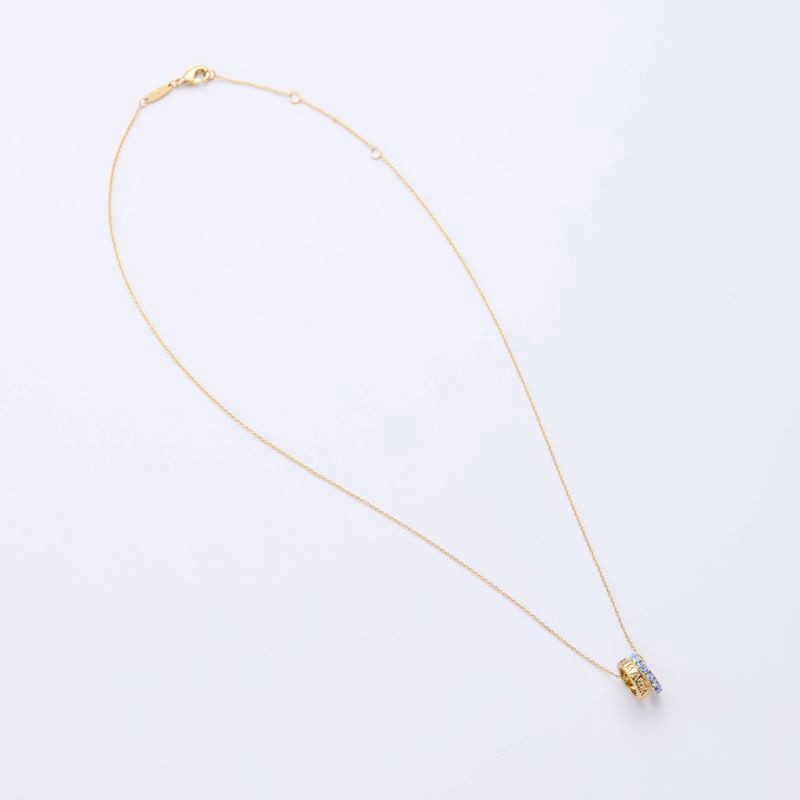 slide 6 of 7, Tiny Tags 14K Gold Ion Plated Rhinestone Boy Mama Circle Pendant Necklace, 1 ct