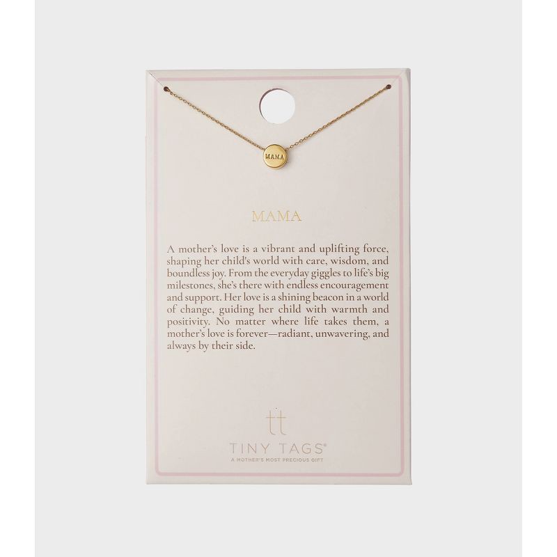slide 5 of 7, Tiny Tags 14K Gold Ion Plated Mama Slider Circle Pendant Necklace - Gold, 1 ct