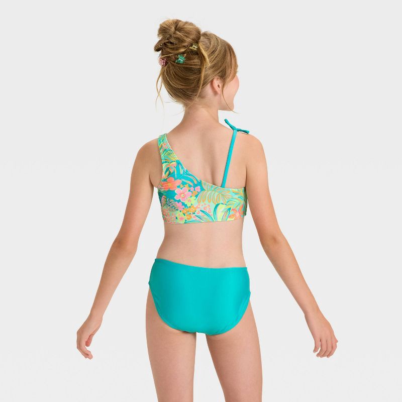 slide 3 of 4, Girls' Tropical Wilderness Swimwear Set - Cat & Jack™ L, 1 ct