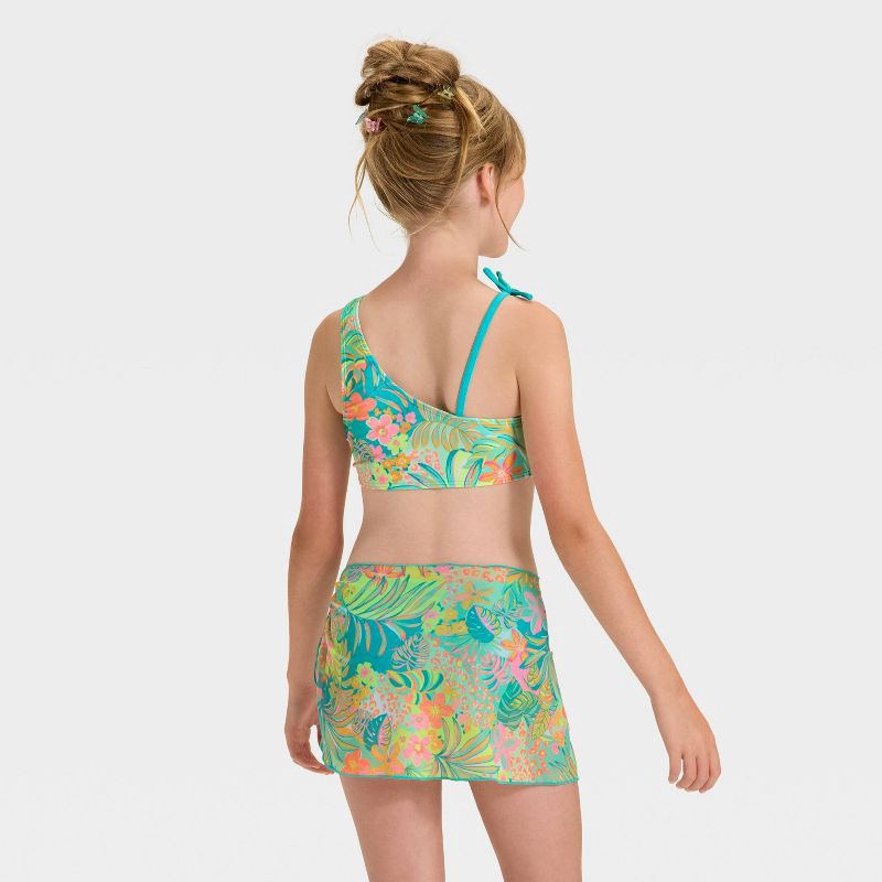 slide 2 of 4, Girls' Tropical Wilderness Swimwear Set - Cat & Jack™ L, 1 ct