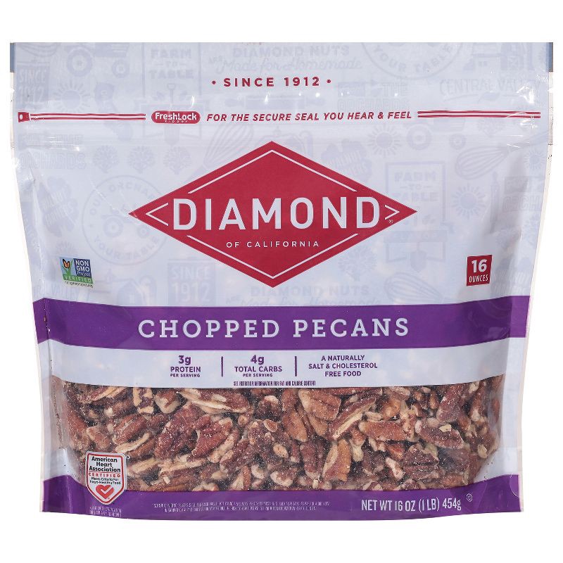 slide 1 of 6, Diamond Chopped Pecans - 16oz, 16 oz