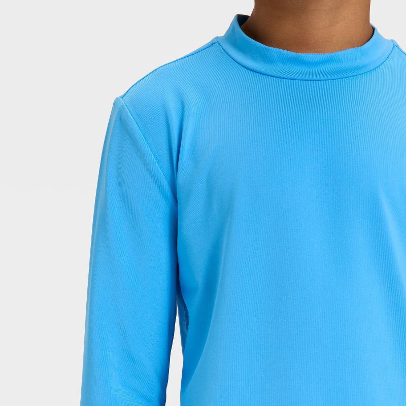 slide 2 of 3, Boys' Solid Long Solid Sleeve Rashguard Top - Cat & Jack™ Blue M, 1 ct