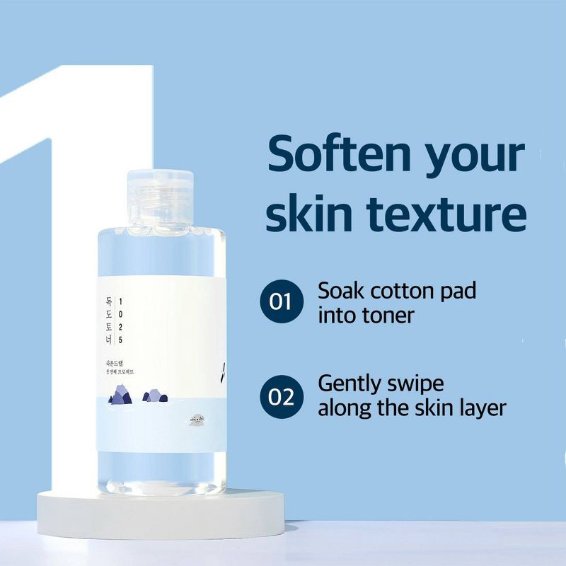 slide 9 of 11, Round Lab 1025 Dokdo Toner Korean Skincare for Skin Balancing and Gentle Exfoliation with Soft Finish - 200ml, 200 ml