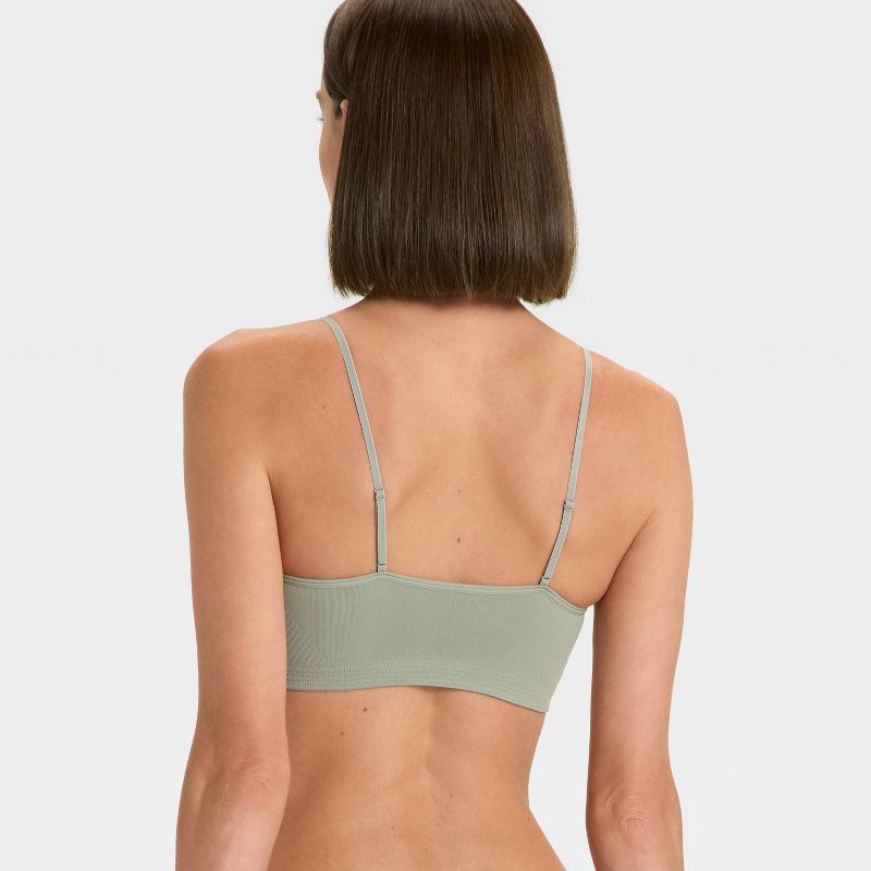 slide 2 of 5, Women's Seamless Removeable Pad Bralette - Auden™ Green L, 1 ct