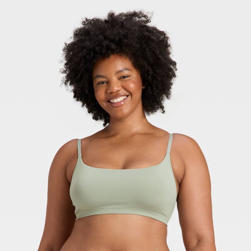 slide 4 of 5, Women's Seamless Removeable Pad Bralette - Auden™ Green XL, 1 ct