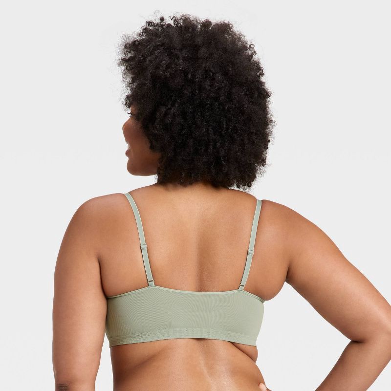 slide 5 of 5, Women's Seamless Removeable Pad Bralette - Auden™ Green XXL, 1 ct