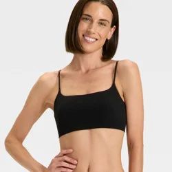 Women's Seamless Removable Pad Bralette - Auden™ Black XS