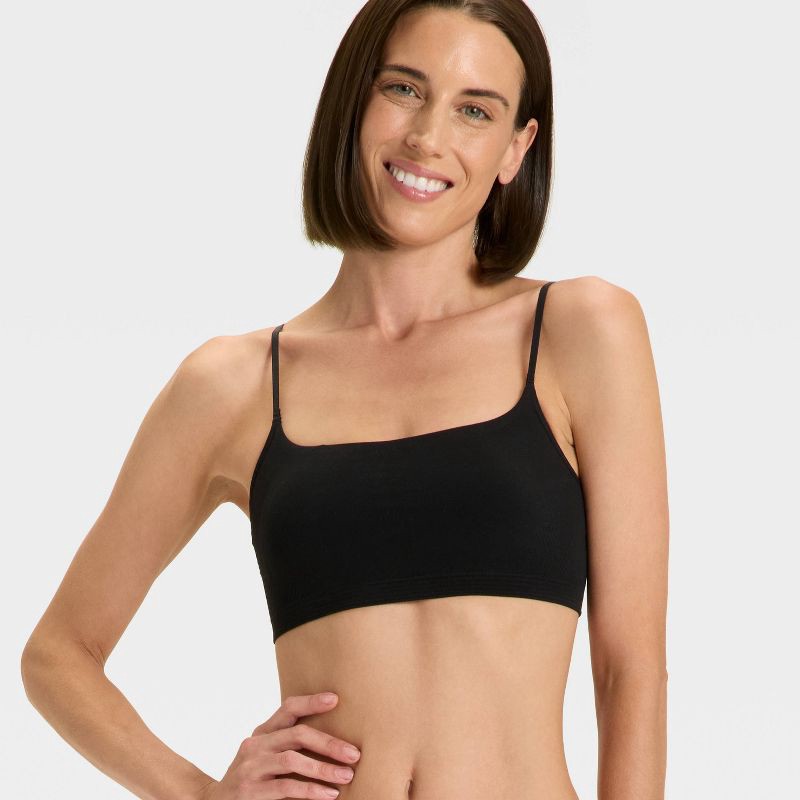 slide 1 of 5, Women's Seamless Removeable Pad Bralette - Auden™ Black M, 1 ct