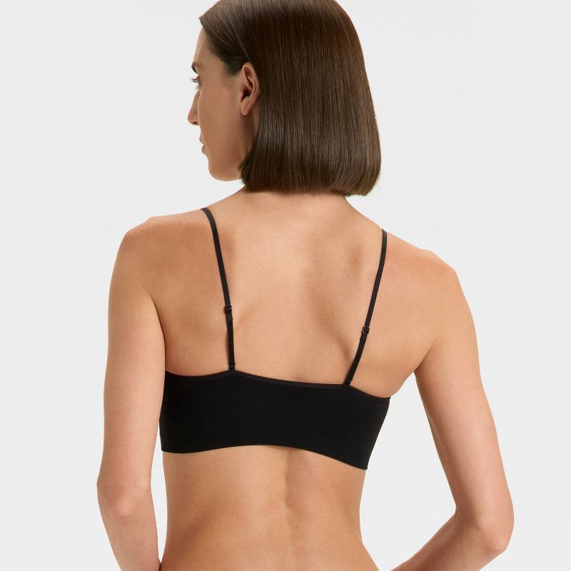 slide 2 of 5, Women's Seamless Removeable Pad Bralette - Auden™ Black L, 1 ct